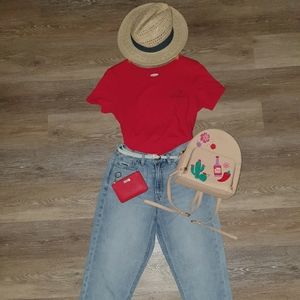 Old Navy Stoked ✌ Embroidered T-Shirt NWOT